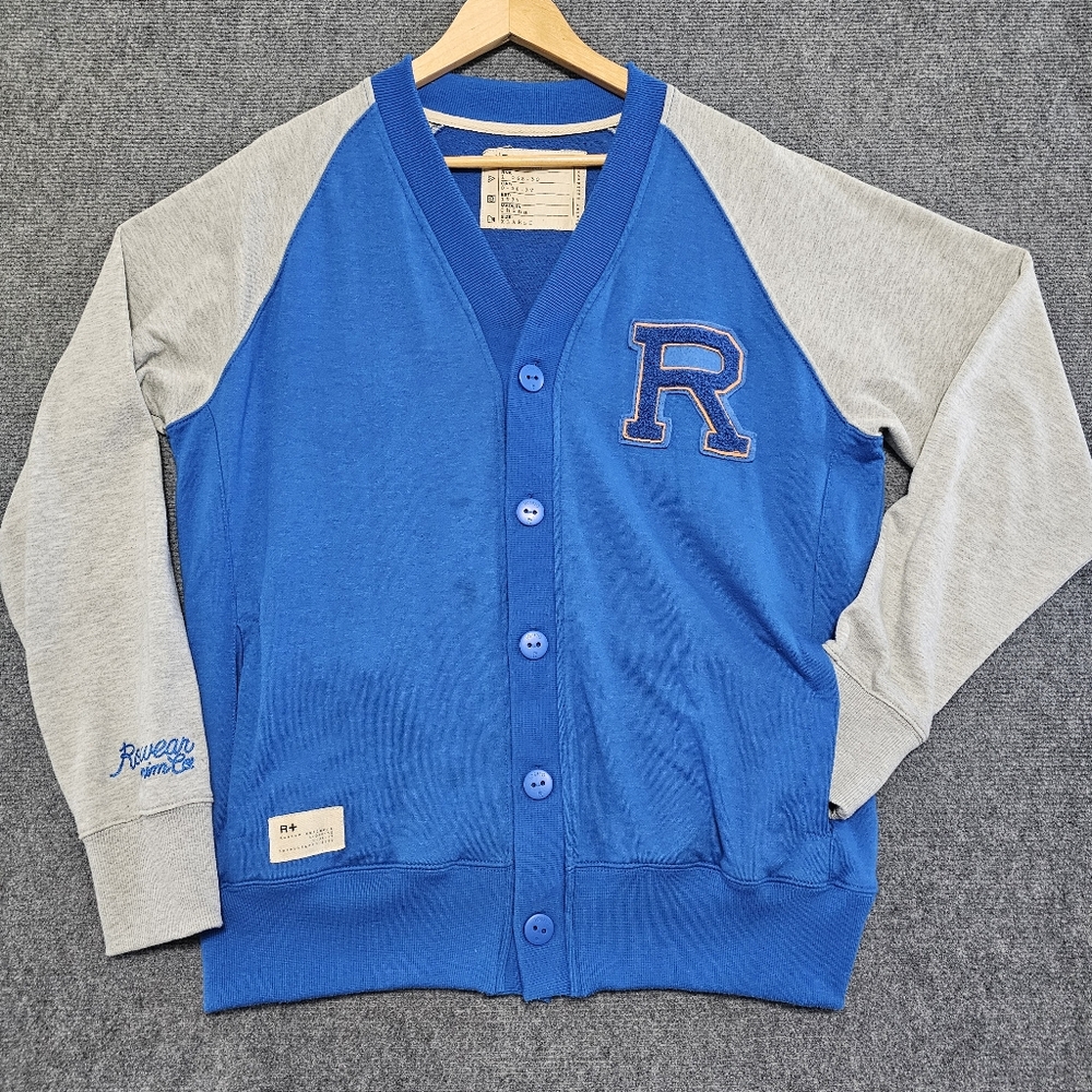 Vintage 90s Rocawear Varsity Cardigan Sweater LG Letterman Jacket Street Hip Hop